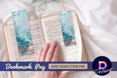 Underwater marine life abstract watercolor Bookmark PNG Product Image 1