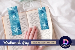 Winter frozen snowflakes texture bookmark png Product Image 1