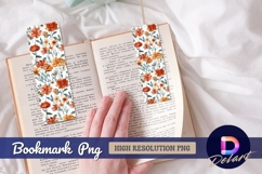 Watercolor floral background bookmark png Product Image 1