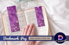 Purple floral textured bookmark png background Product Image 1