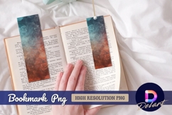 Ethereal swirls of blue and orange Bookmark PNG Product Image 1