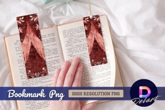 Watercolor floral frame bookmark png illustration Product Image 1