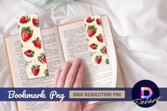 Hand drawn strawberries seamless pattern bookmark png Product Image 1