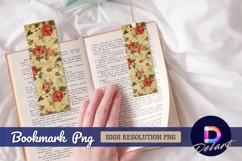 Vintage floral roses with cream background bookmark png Product Image 1