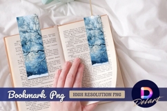 Watercolor winter scene with bare tree branches Bookmark PNG Product Image 1