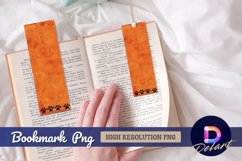 Orange textured bookmark with paw Bookmark PNG Product Image 1