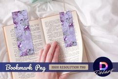 Floral purple vintage distressed paper Bookmark PNG Product Image 1