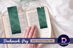 Emerald green texture with white dots Bookmark PNG Product Image 1