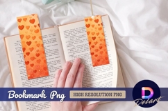 Watercolor hearts romantic pattern valentine Bookmark PNG Product Image 1