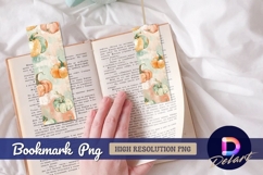 Watercolor pumpkin autumnal Bookmark PNG Product Image 1