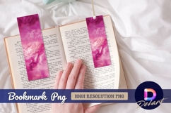 Pink galaxy space abstract watercolor bookmark png Product Image 1
