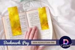 Golden watercolor texture with white spots bookmark png Product Image 1