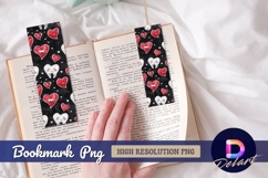 Dental love cute tooth and hearts bookmark png Product Image 1