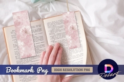 Dandelion flower pink watercolor background bookmark png Product Image 1