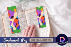 Abstract retro colorful blob pattern Bookmark PNG Product Image 1