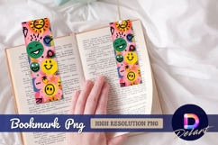 Fun doodle pattern with faces bookmark png Product Image 1