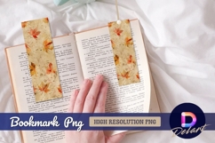 Autumn leaves watercolor Bookmark PNG Product Image 1
