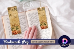 Vintage floral butterfly bookmark png design Product Image 1