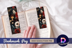 Dark floral illustration Bookmark PNG Product Image 1