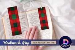 Red and green plaid Bookmark PNG Product Image 1