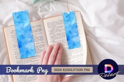 Blue watercolor texture Bookmark PNG Product Image 1