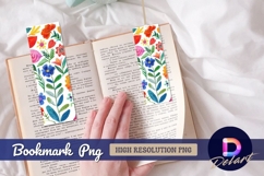 Watercolor floral pattern Bookmark PNG Product Image 1