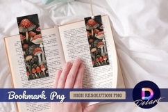 Watercolor mushroom forest illustration Bookmark PNG Product Image 1