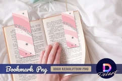 Pink waves with stars Bookmark png Product Image 1