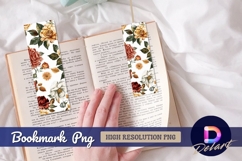 Floral arrangement watercolor roses and Bookmark PNG Product Image 1
