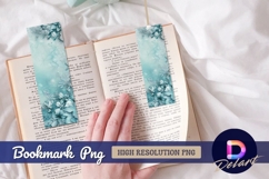 Floral aqua textured background Bookmark PNG Product Image 1