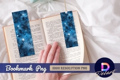 Blue galaxy starry night Bookmark PNG Product Image 1