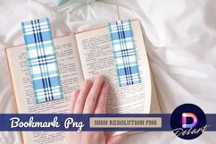 Blue plaid pattern Bookmark PNG Product Image 1
