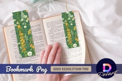 Botanical illustration with yellow and white Bookmark PNG Product Image 1