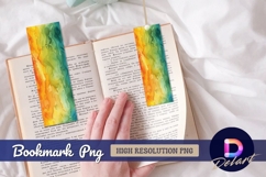 Colorful watercolor background texture Bookmark PNG Product Image 1