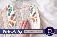 Watercolor feather Bookmark PNG Product Image 1