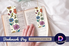Colorful retro floral pattern Bookmark PNG Product Image 1