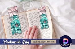 Floral design vertical background with 3d Bookmark PNG Product Image 1