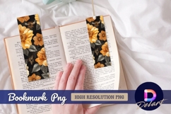 Floral bookmark design with bees Bookmark PNG Product Image 1