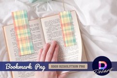 Pastel plaid pattern background texture Bookmark PNG Product Image 1