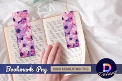 Pink purple flower art Bookmark PNG Product Image 1