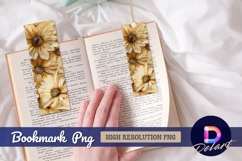 Golden flower pattern for Bookmark PNG Product Image 1