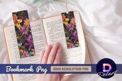 Floral patterned dark grunge Bookmark PNG Product Image 1