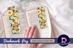 Retro floral pattern with daisies Bookmark PNG Product Image 1