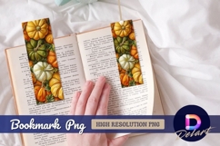 Colorful pumpkins autumn harvest Bookmark PNG Product Image 1