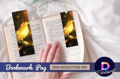 Golden bird with glowing Bookmark PNG Product Image 1