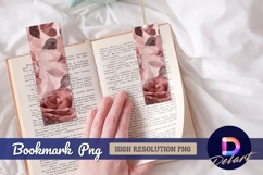 Watercolor roses and leaves Bookmark PNG Product Image 1