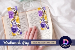 Watercolor roses floral design for Bookmark PNG Product Image 1