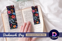 Embroidered floral design for crafts and Bookmark PNG Product Image 1