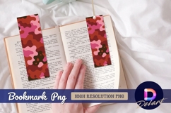 Pink and brown camouflage pattern Bookmark png Product Image 1