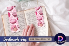 Pink cupcakes and strawberry delightful Bookmark PNG Product Image 1